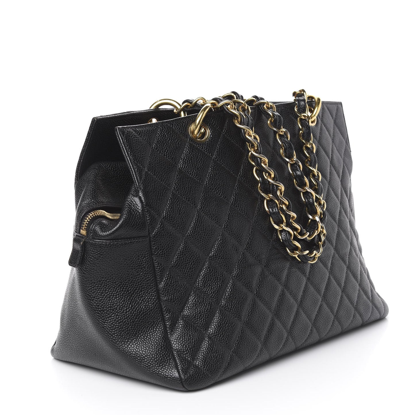 Caviar Quilted Grand Timeless Tote GTT Black
