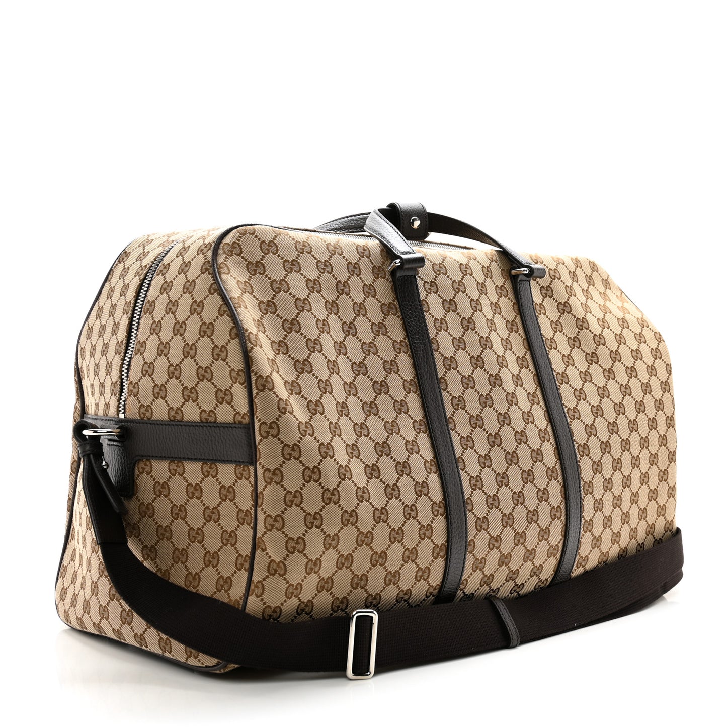 Monogram Dollar Calfskin Large Boston Duffle Bag Beige Ebony Testa di Moro Marrone Scuro