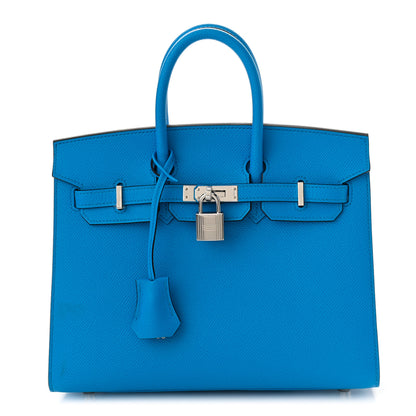 Hermes Epsom Birkin Sellier 25 Bleu Frida 1 of 12
