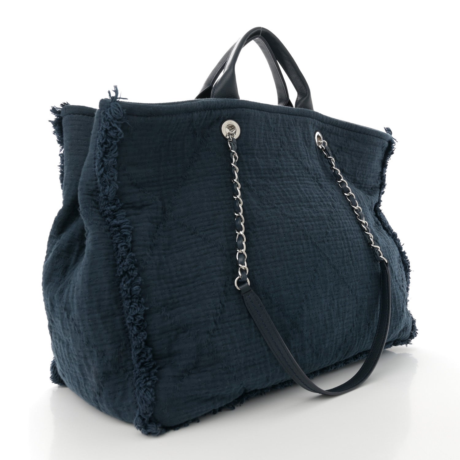 Chanel Canvas Extra Large Double Face Shopping Tote Dark Blue 3 of 10