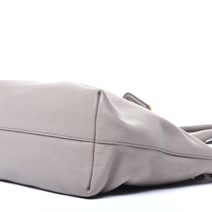 Prada Vitello Daino Large Double Zip Tote Argilla 8 of 8
