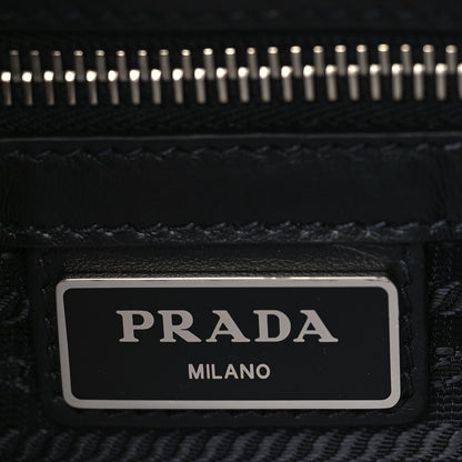 Prada Saffiano Travel Medium Brique Crossbody Bag Black 7 of 9