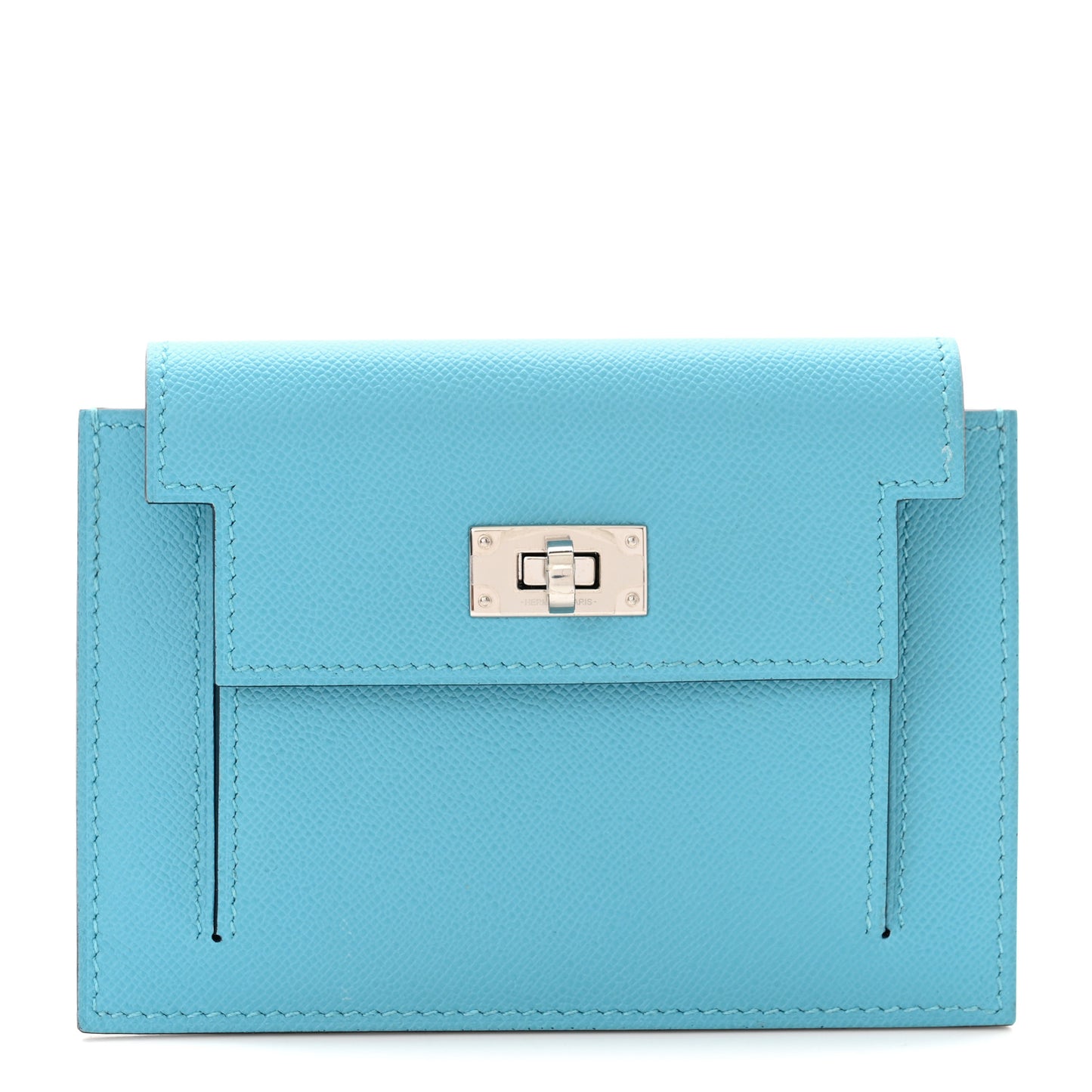 Epsom Kelly Pocket Compact Wallet Turquoise