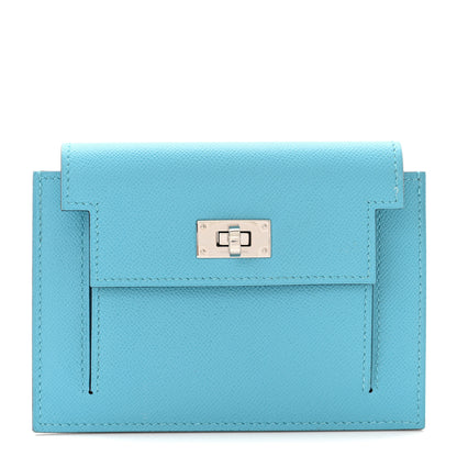 Hermes Epsom Kelly Pocket Compact Wallet Turquoise 1 of 6
