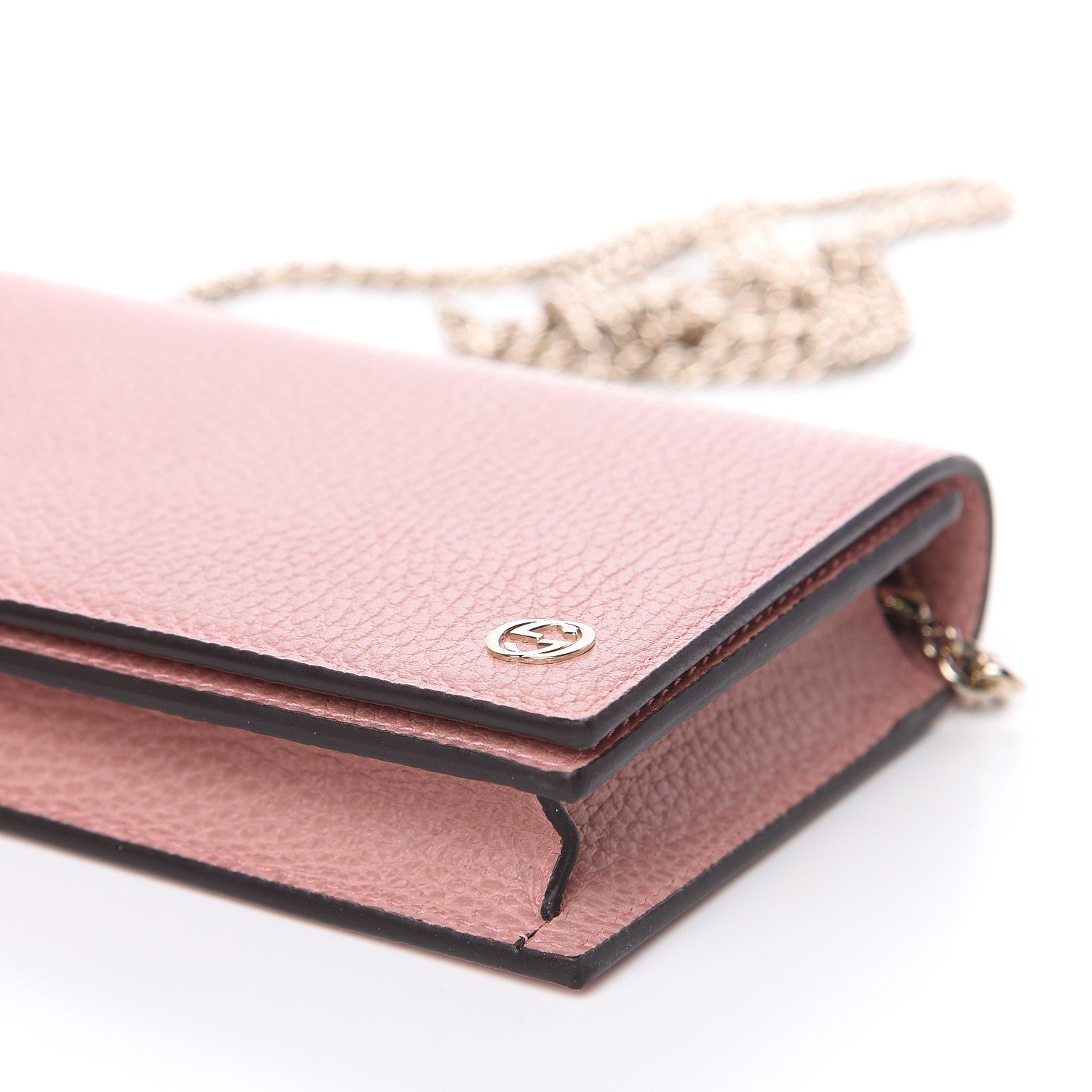 Gucci Dollar Calfskin Medium Betty Chain Wallet Soft Pink 8 of 9