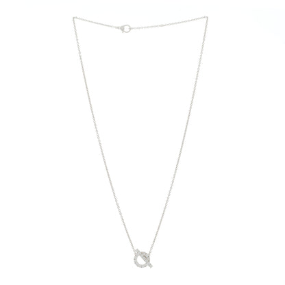 Hermes 18K White Gold Diamond Finesse Pendant Necklace 2 of 5