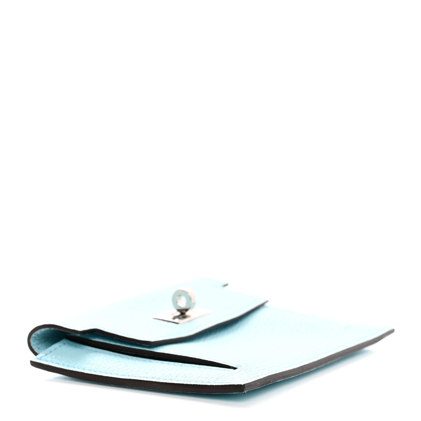 Chevre Mysore Kelly Pocket Compact Wallet Bleu Atoll