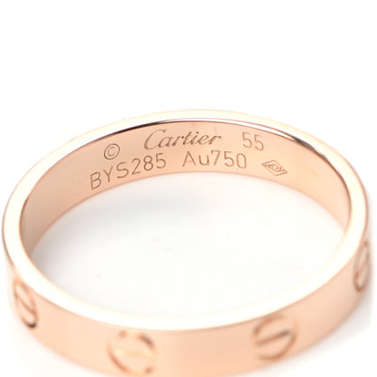 Cartier 18K Pink Gold 3.5mm LOVE Wedding Band Ring 55 7.25 4 of 5