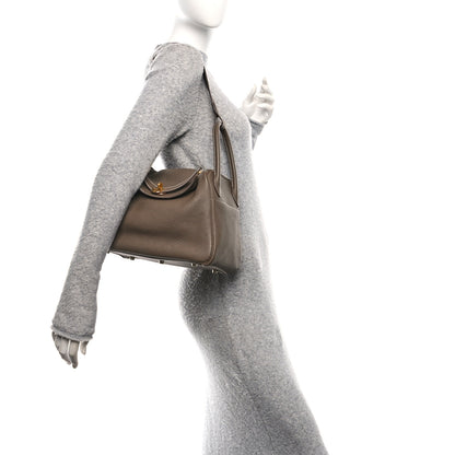 Hermes Taurillon Clemence Lindy 30 Etoupe 2 of 10