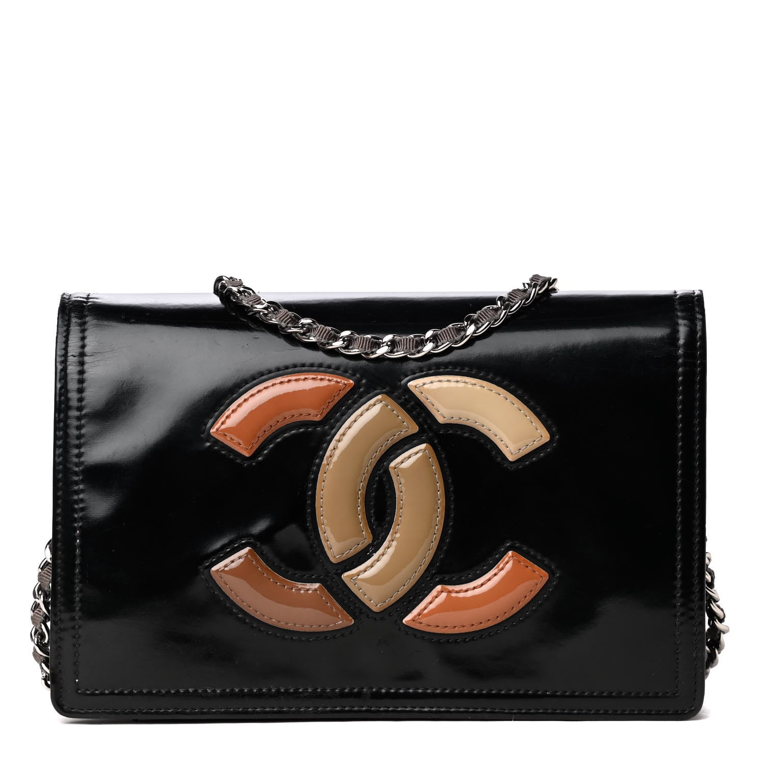 Chanel Vinyl Lipstick Wallet On Chain WOC Black 1 of 6