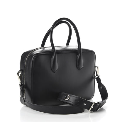 Prada City Calfskin Racing Logo Bowler Black Fuxia 4 of 10