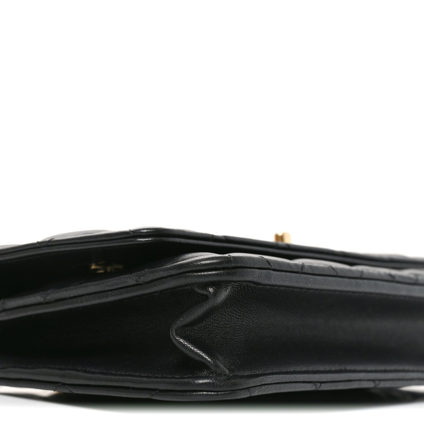 Lambskin Quilted Sweet Camellia Wallet on Chain WOC Black