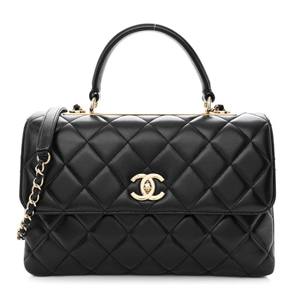 Chanel Lambskin Quilted Medium Trendy CC Flap Dual Handle Bag Black 1 of 14