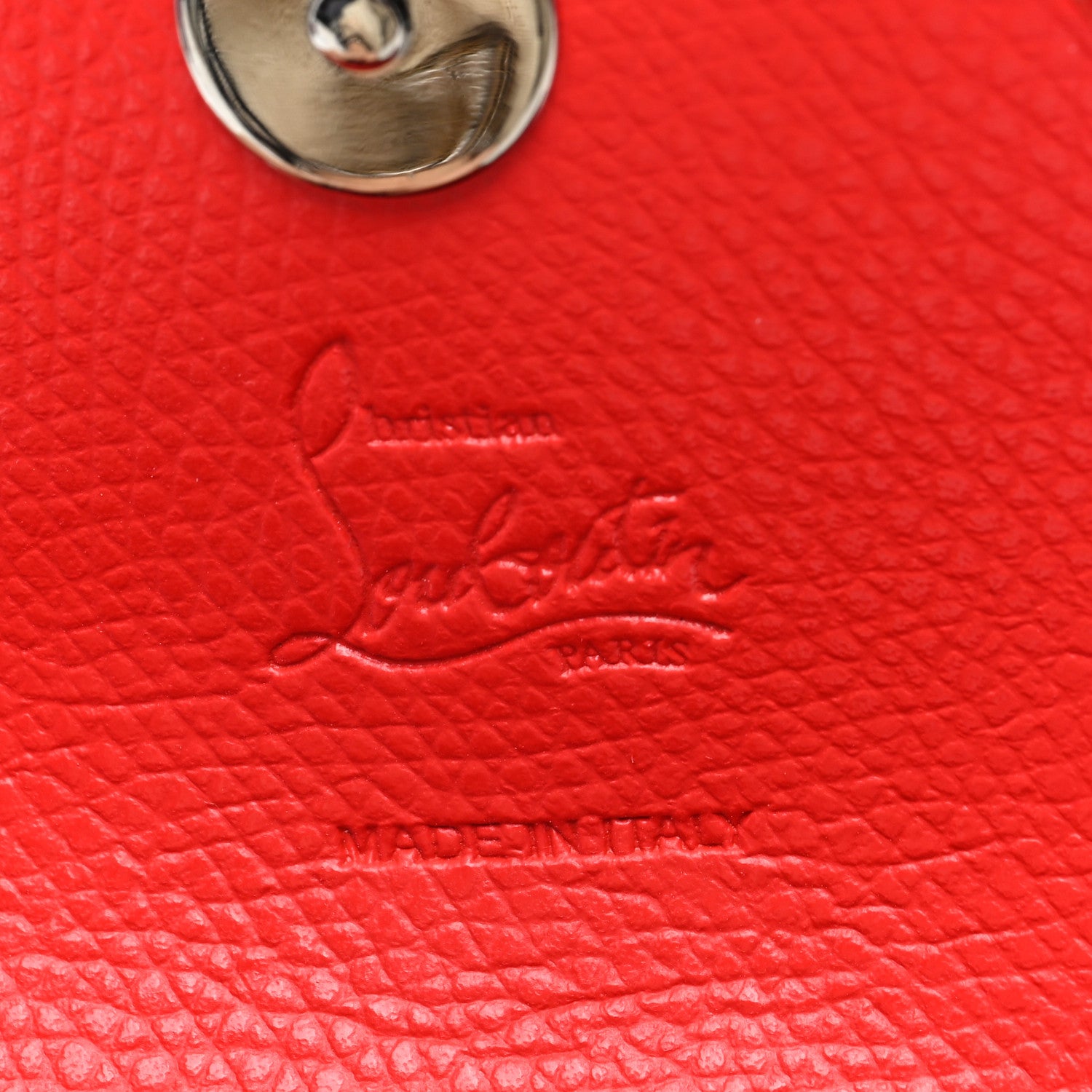 Christian Louboutin Calfskin Spiked Mini Explorafunk Keyring Bag Black 6 of 9
