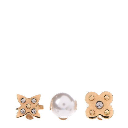 Louis Vuitton Pearl Charmy Earrings Set Gold 1 of 3