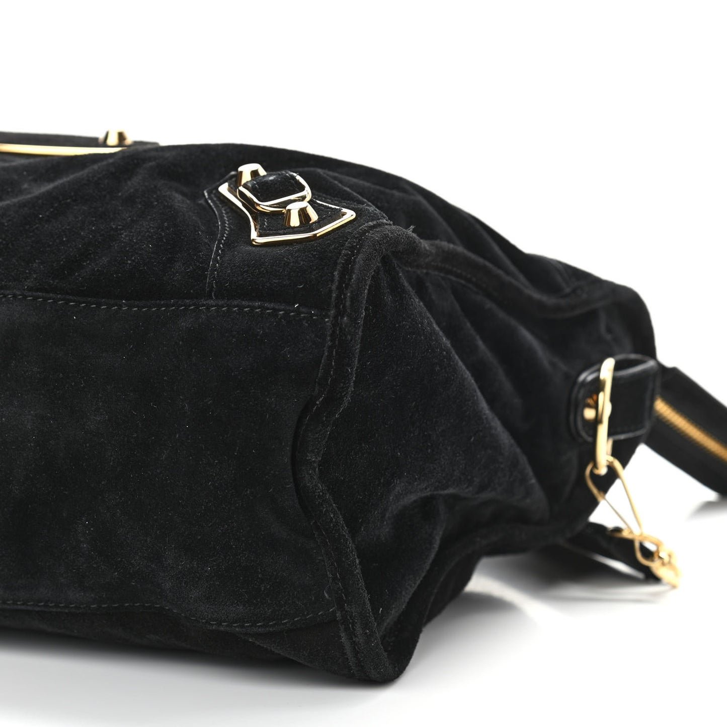 Baby Daim Gold Metallic Edge Hardware City Black