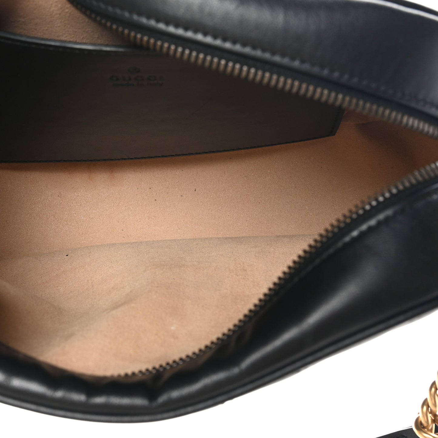 Calfskin Matelasse Mini GG Marmont Chain Shoulder Bag Black