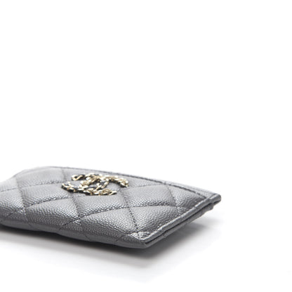 Chanel Caviar Quilted French New Wave Card Holder Grey 10 of 11