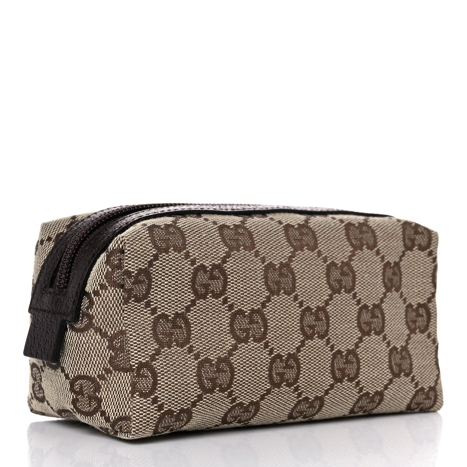 Gucci Monogram Small Balthus Cosmetic Case Beige Ebony Cocoa 3 of 12