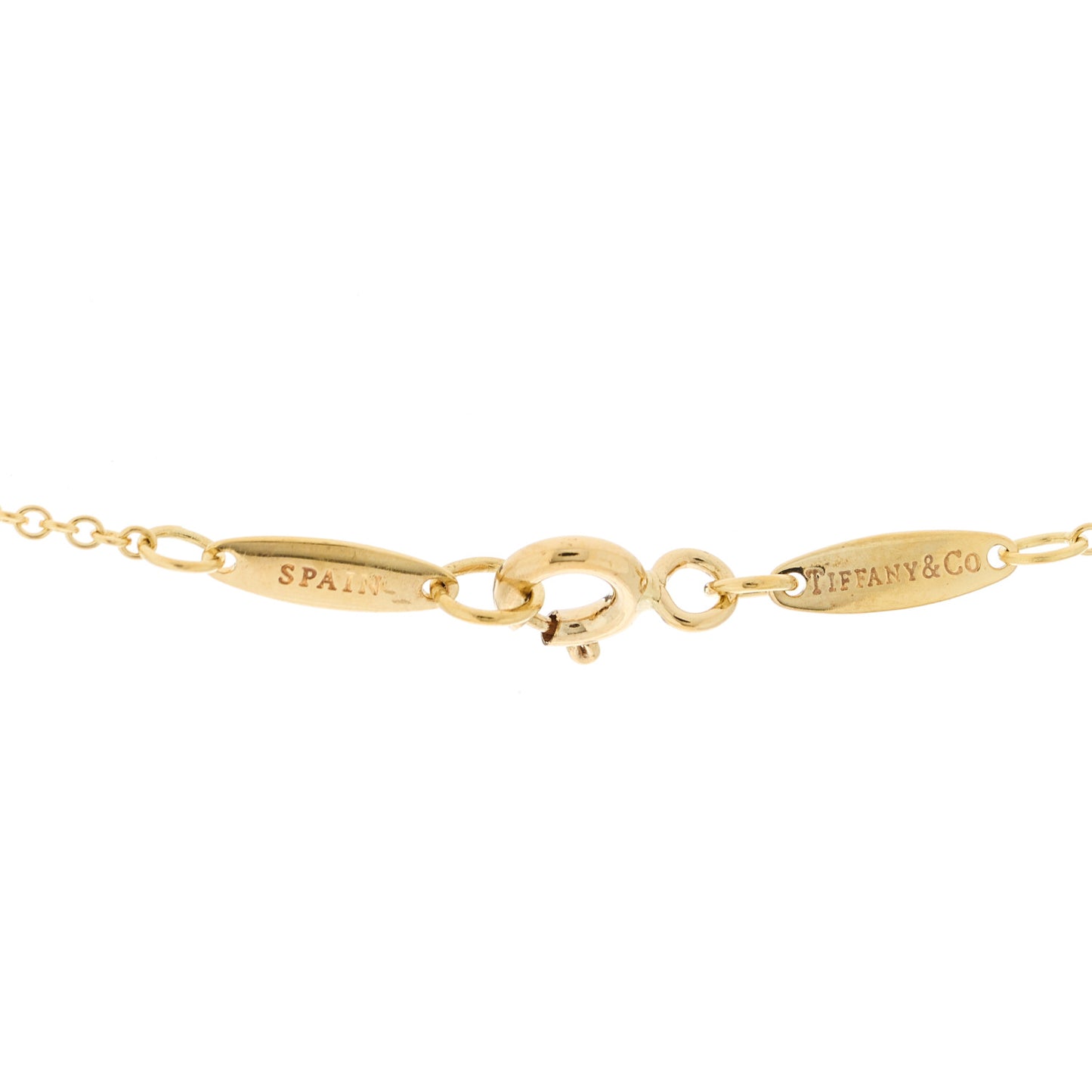 18K Yellow Gold 9mm Elsa Peretti Bean Pendant Necklace