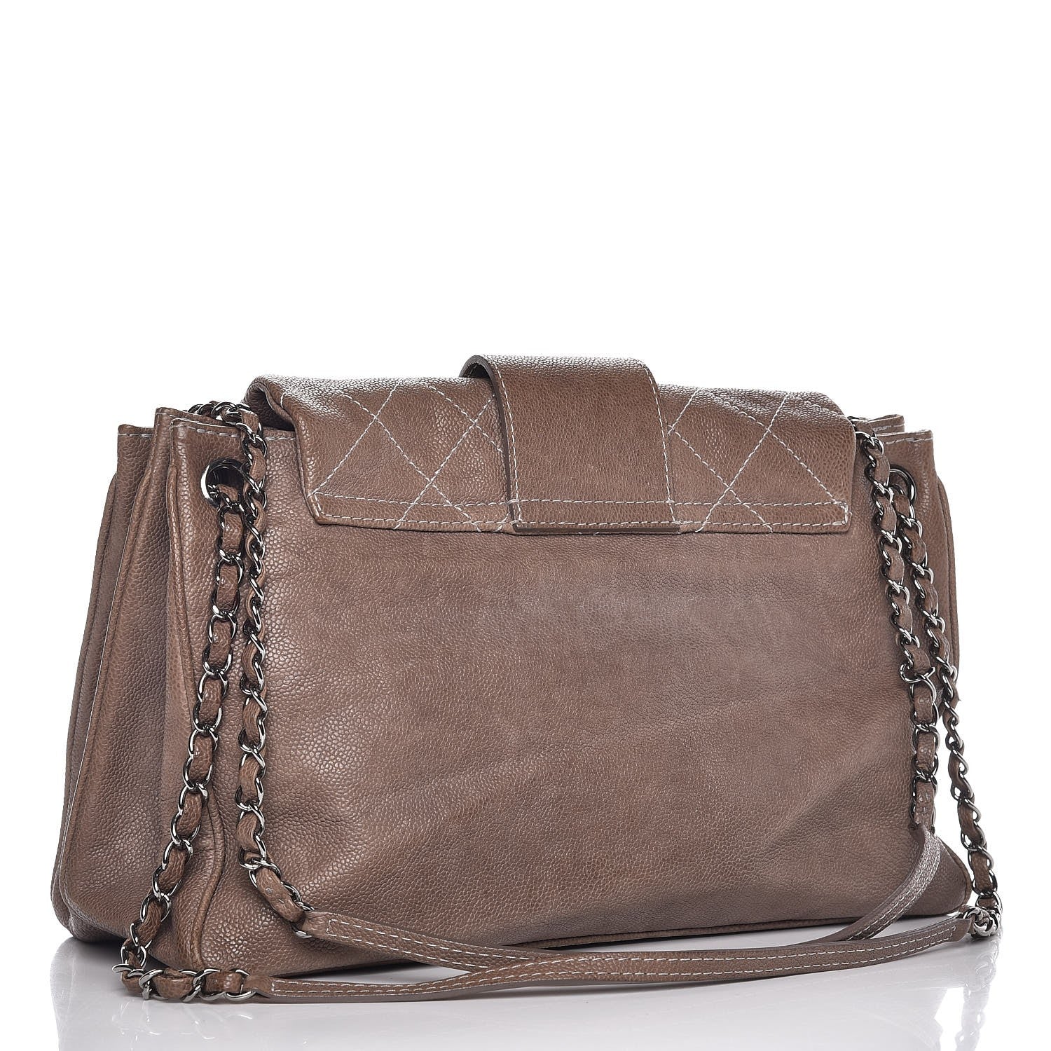 Chanel Washed Caviar Mademoiselle Accordion Flap Brown 3 of 13