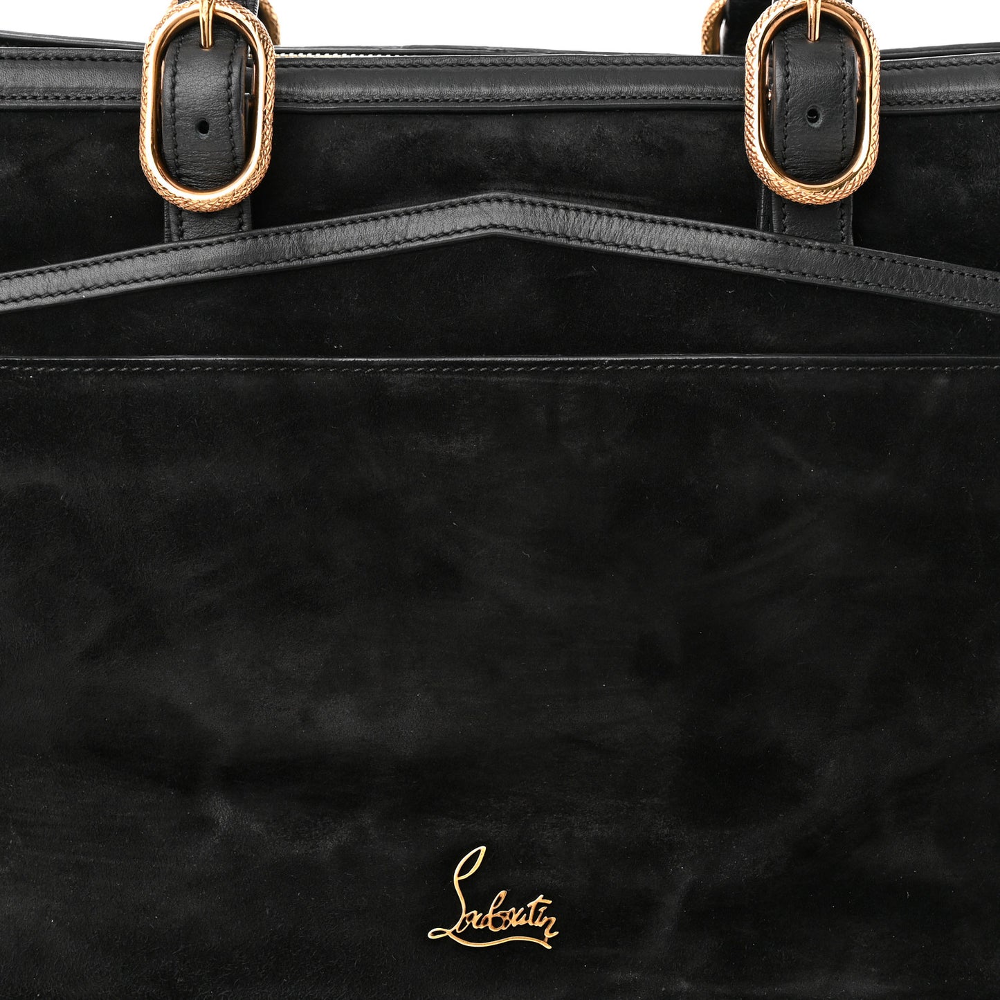 Suede Calfskin Farida Bowler Bag Black