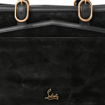 Christian Louboutin Suede Calfskin Farida Bowler Bag Black 8 of 12