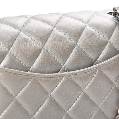 Chanel Metallic Lambskin Quilted Mini Rectangular Flap Silver 8 of 9