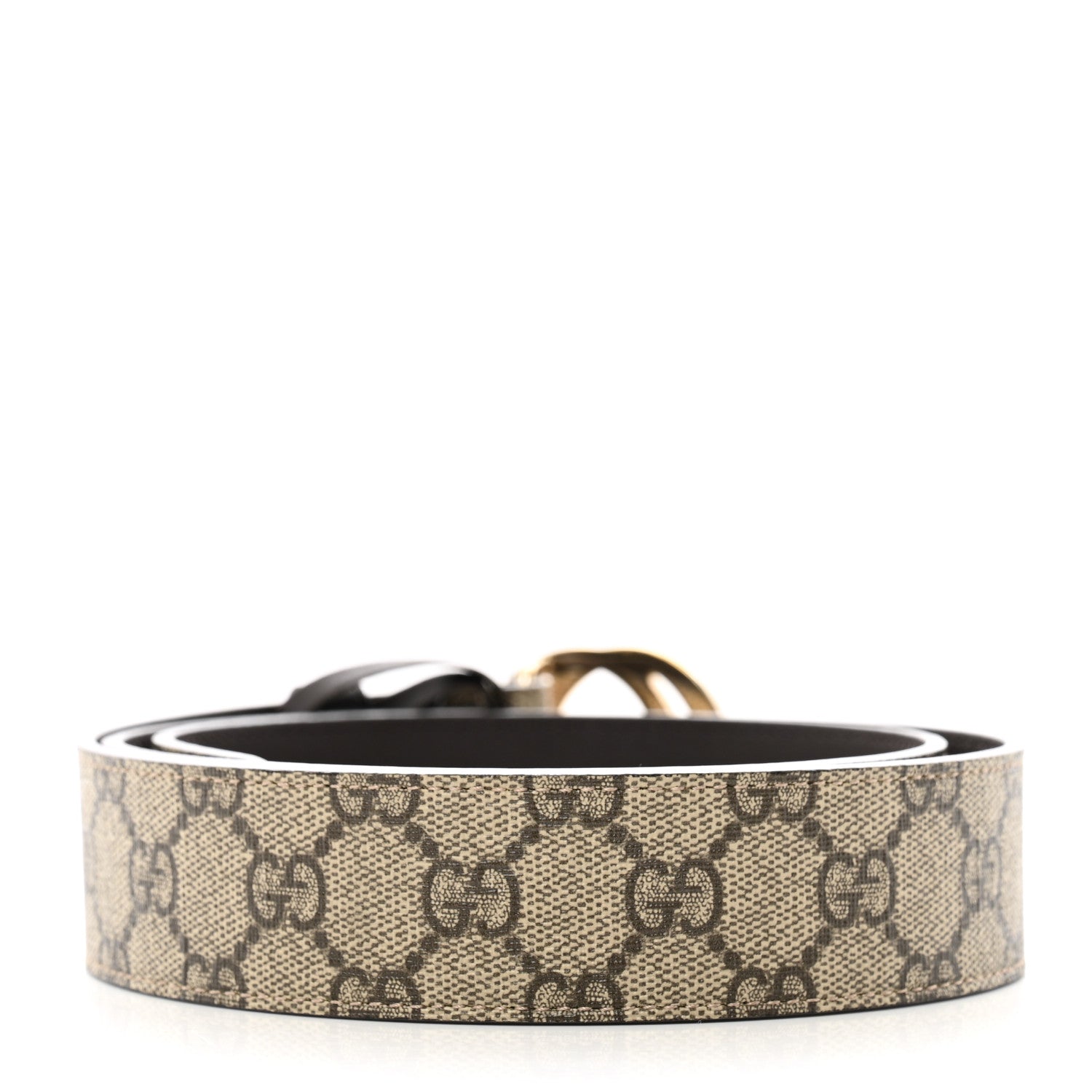 Gucci GG Supreme Monogram Interlocking G 37mm Belt 95 38 Beige Ebony Cocoa 2 of 6