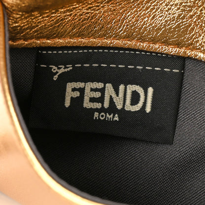 Fendi Vitello Catalan Mirror Flowerland Tube Wallet On Chain Gold 7 of 11