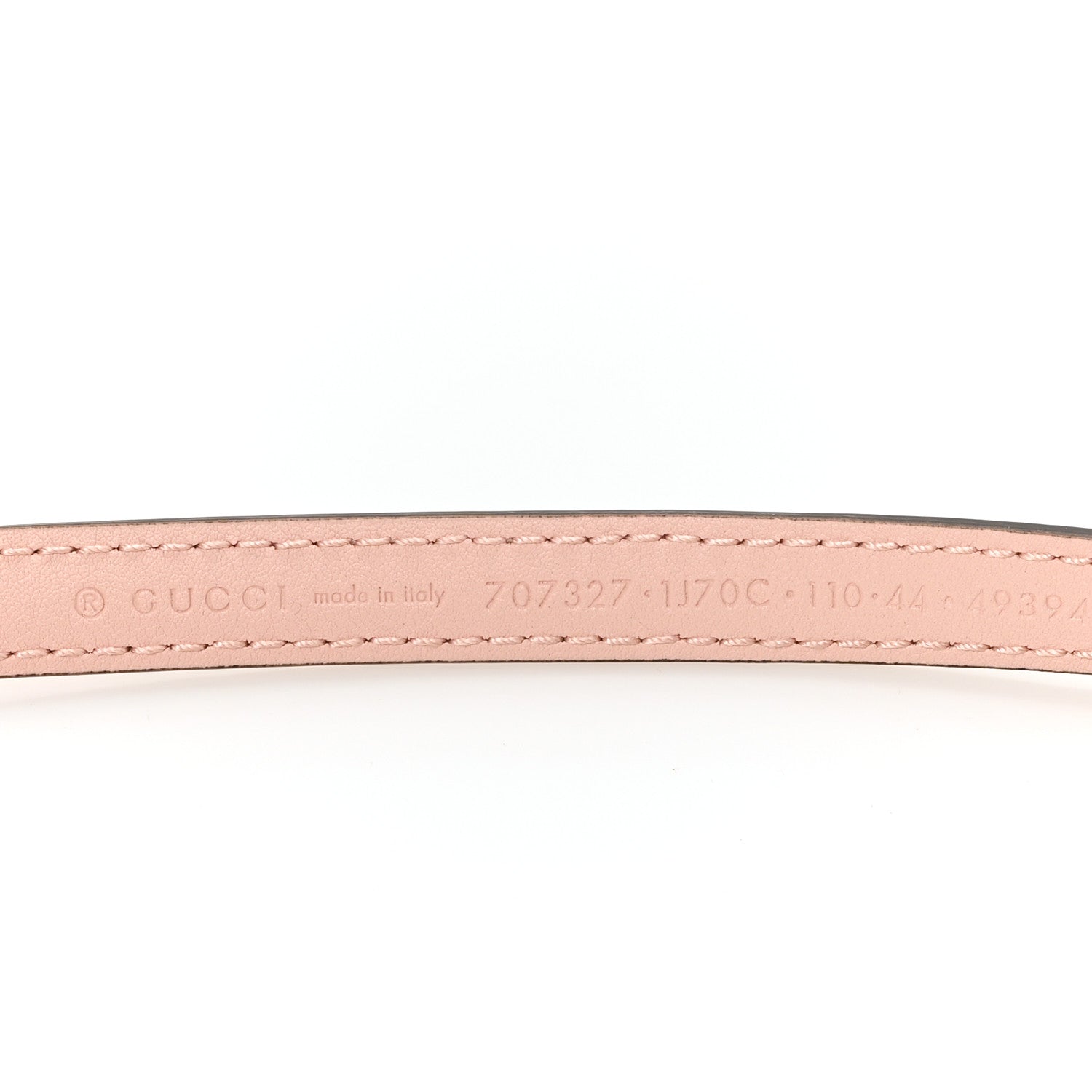 Gucci Patent Double G Thin Belt 110 44 Powder Pink 3 of 4