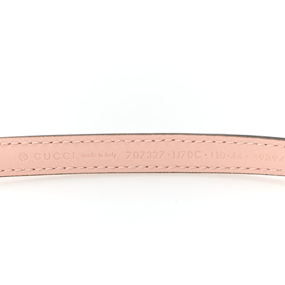 Gucci Patent Double G Thin Belt 110 44 Powder Pink 3 of 4