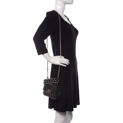 Valentino Garavani Lambskin Small Rockstud Spike Shoulder Bag Black 2 of 9