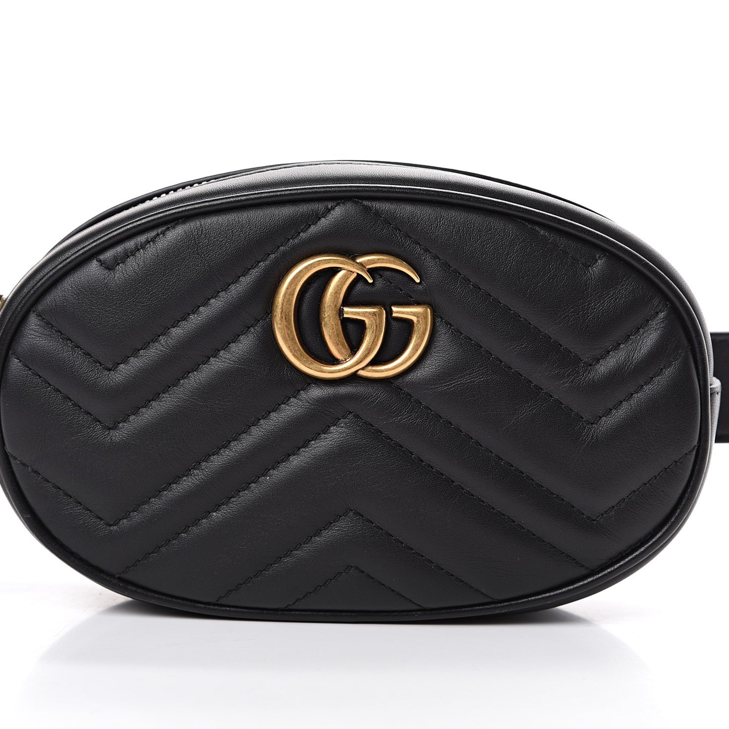 Calfskin Matelasse GG Marmont Belt Bag 85 34 Black