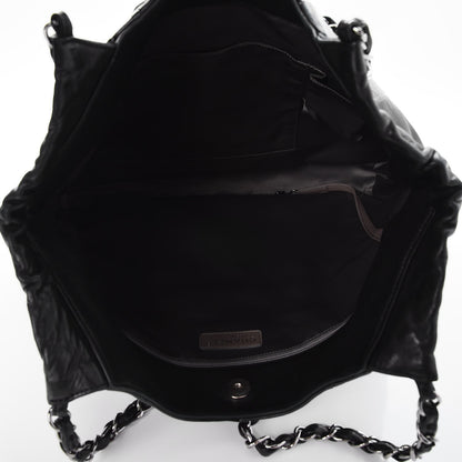 Chanel Patent Calfskin Patchwork Brooklyn Tote Black 5 of 8