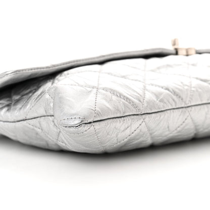 Chanel Metallic Crumpled Calfskin Big Bang Large Flap Bag Silver 10 of 14