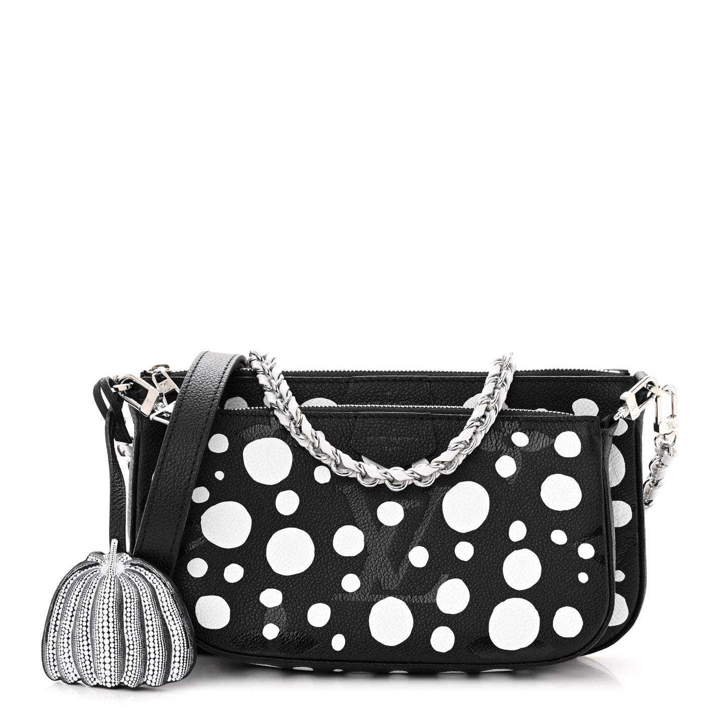 LV X YK Empreinte Multi Pochette Accessories Black White