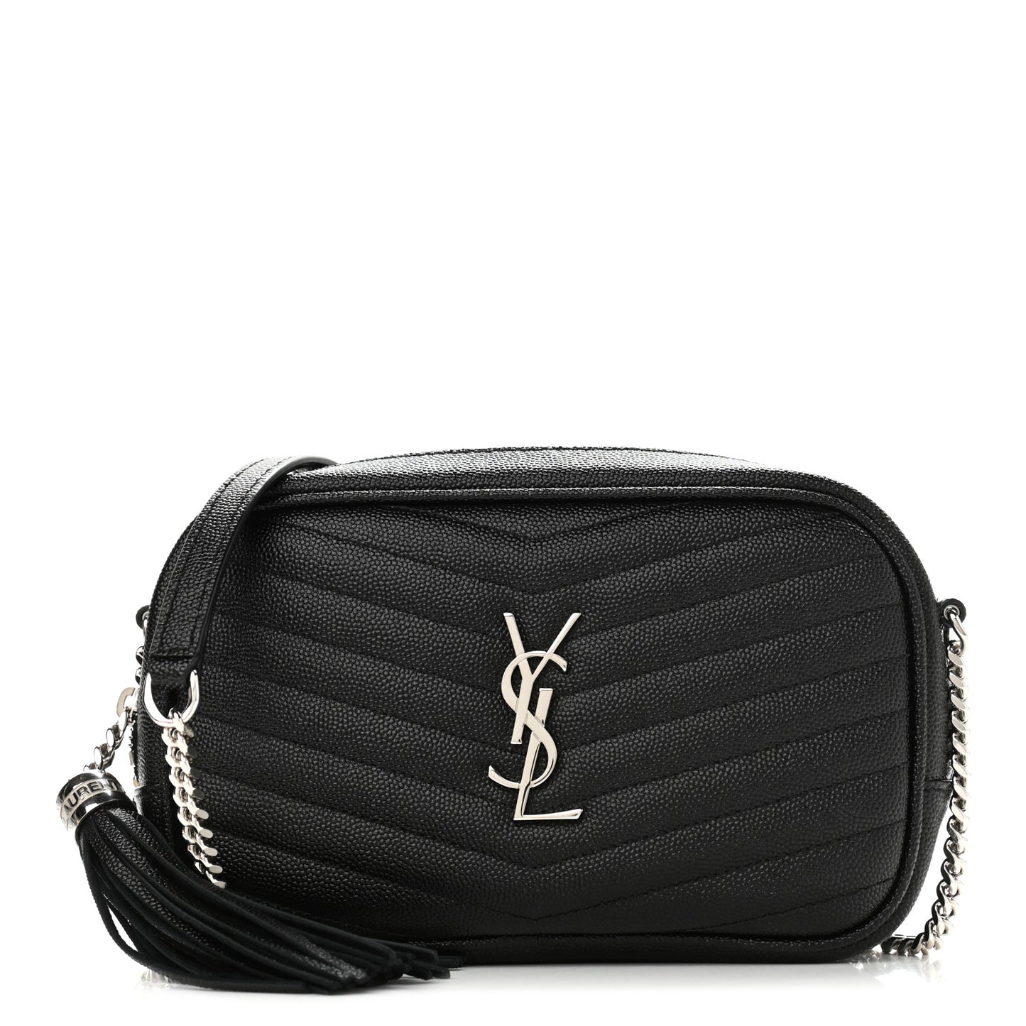 Grain De Poudre Matelasse Monogram Mini Lou Camera Bag Black