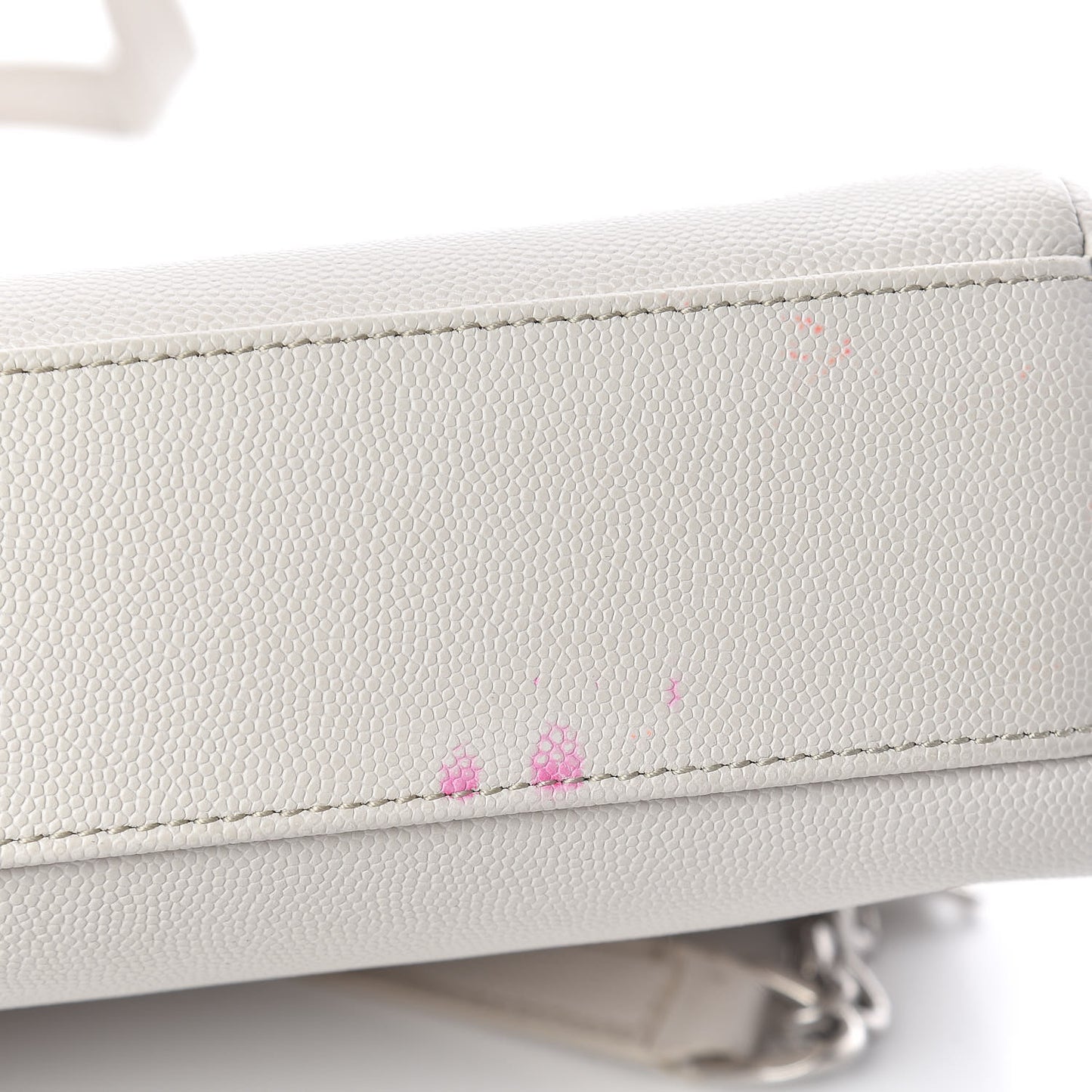 Grain De Poudre Small West Hollywood Monogram Fold-Over Bag Pearl White