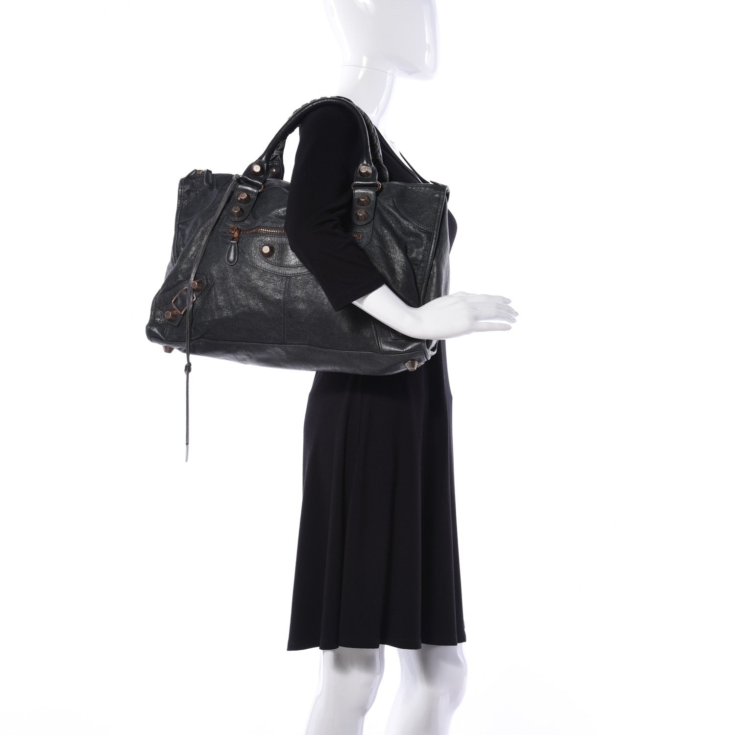 Balenciaga Agneau Giant 21 Rose Gold Hardware Work Anthracite 2 of 9