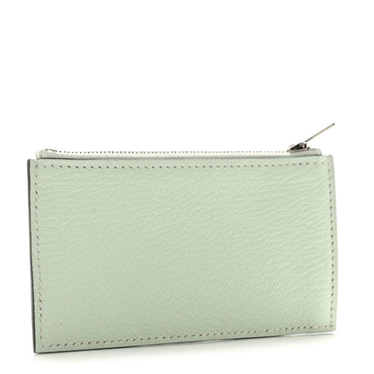 Hermes Chevre Mysore Crocodile Compact Card Holder Vert Fizz Vert Comics Mushroom 3 of 8