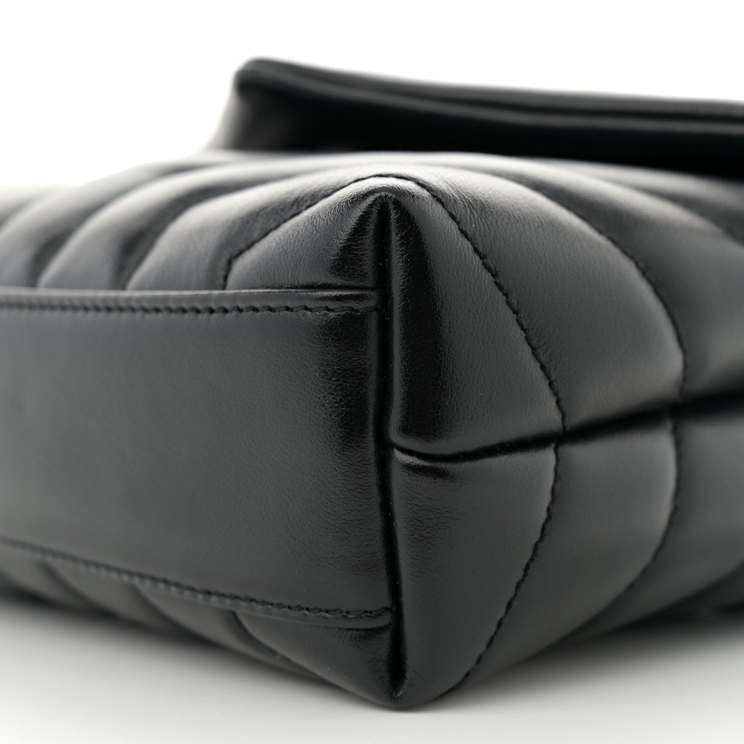 Saint Laurent Calfskin Y Quilted Monogram Monochrome Toy Loulou Crossbody Bag Black 10 of 11