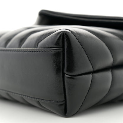 Saint Laurent Calfskin Y Quilted Monogram Monochrome Toy Loulou Crossbody Bag Black 10 of 11