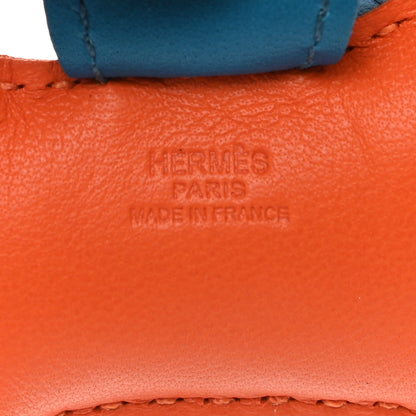 Hermes Milo Lambskin Grigri Rodeo Horse Bag Charm PM Feu Celeste Bleu Izmir 3 of 4
