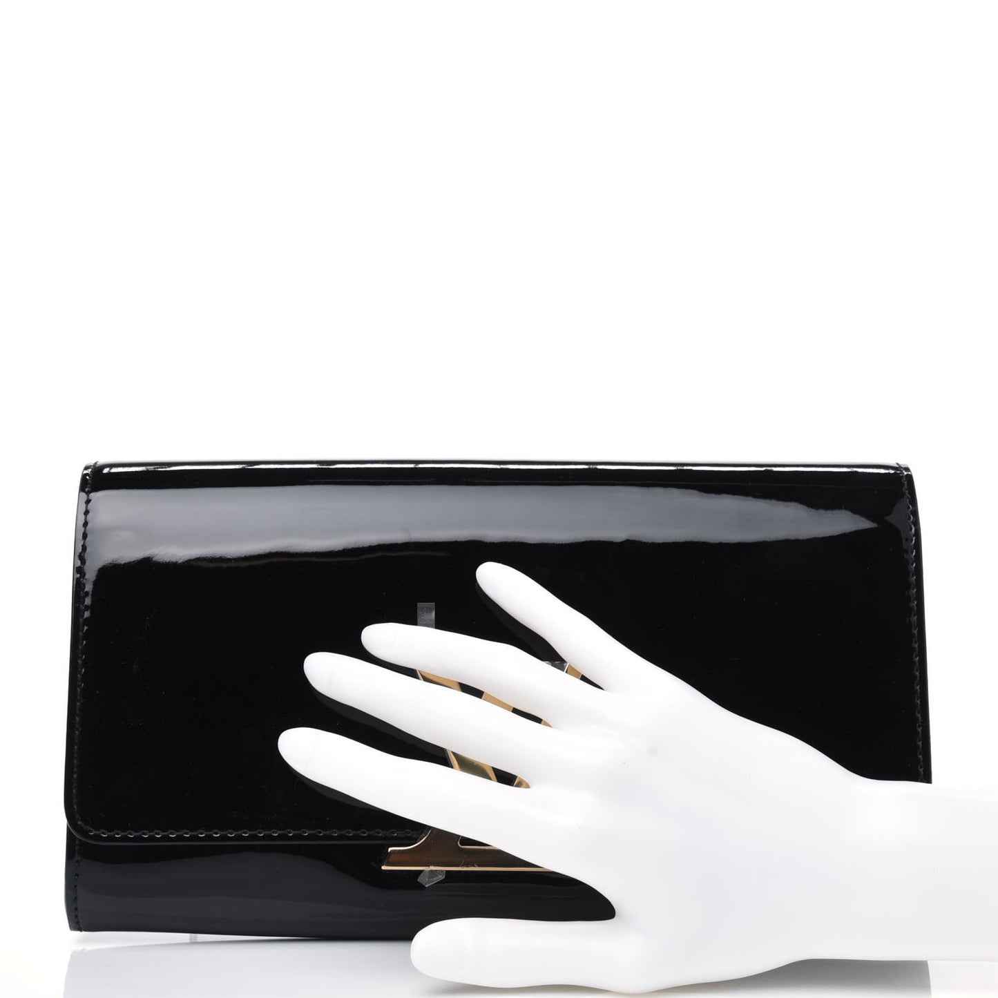 Patent Louise EW Clutch Black
