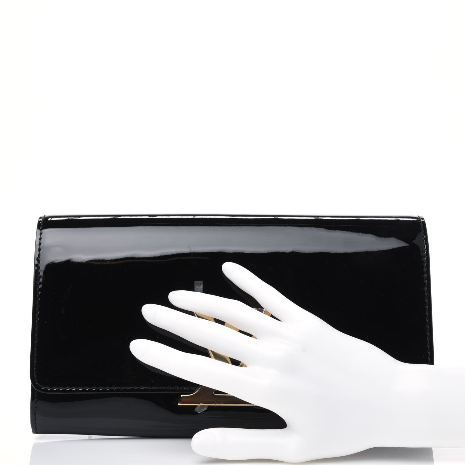Louis Vuitton Patent Louise EW Clutch Black 2 of 11