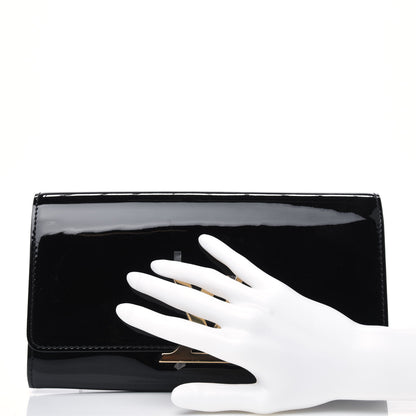 Louis Vuitton Patent Louise EW Clutch Black 2 of 11