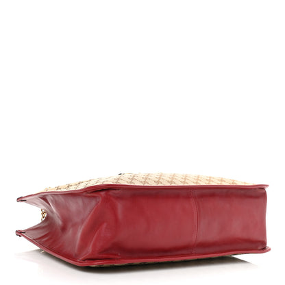 Gucci Monogram New Sakai Calfskin Lux Large Horsebit 1955 Tote Bag Beige Ebony New Cherry Red 4 of 11