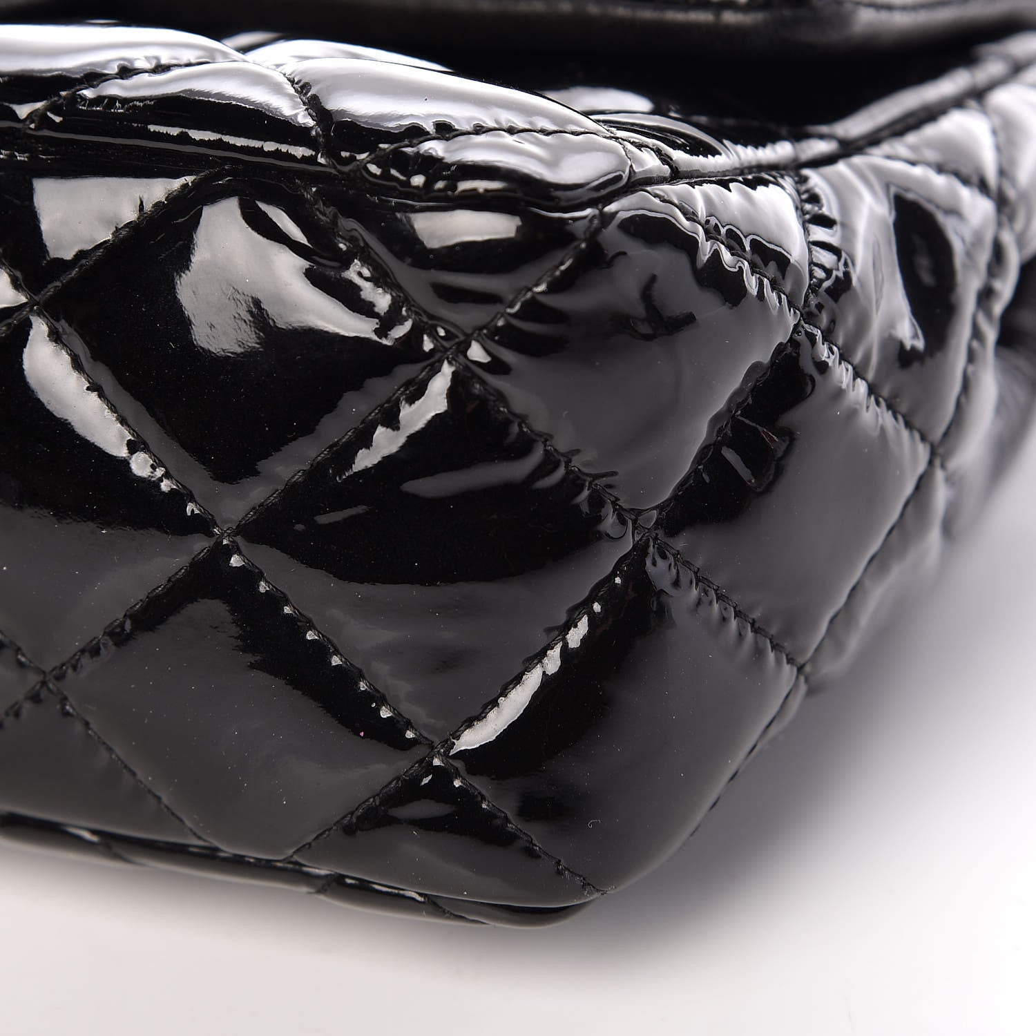 Chanel Patent Calfskin Quilted Mini Rectangular Flap Black 11 of 15