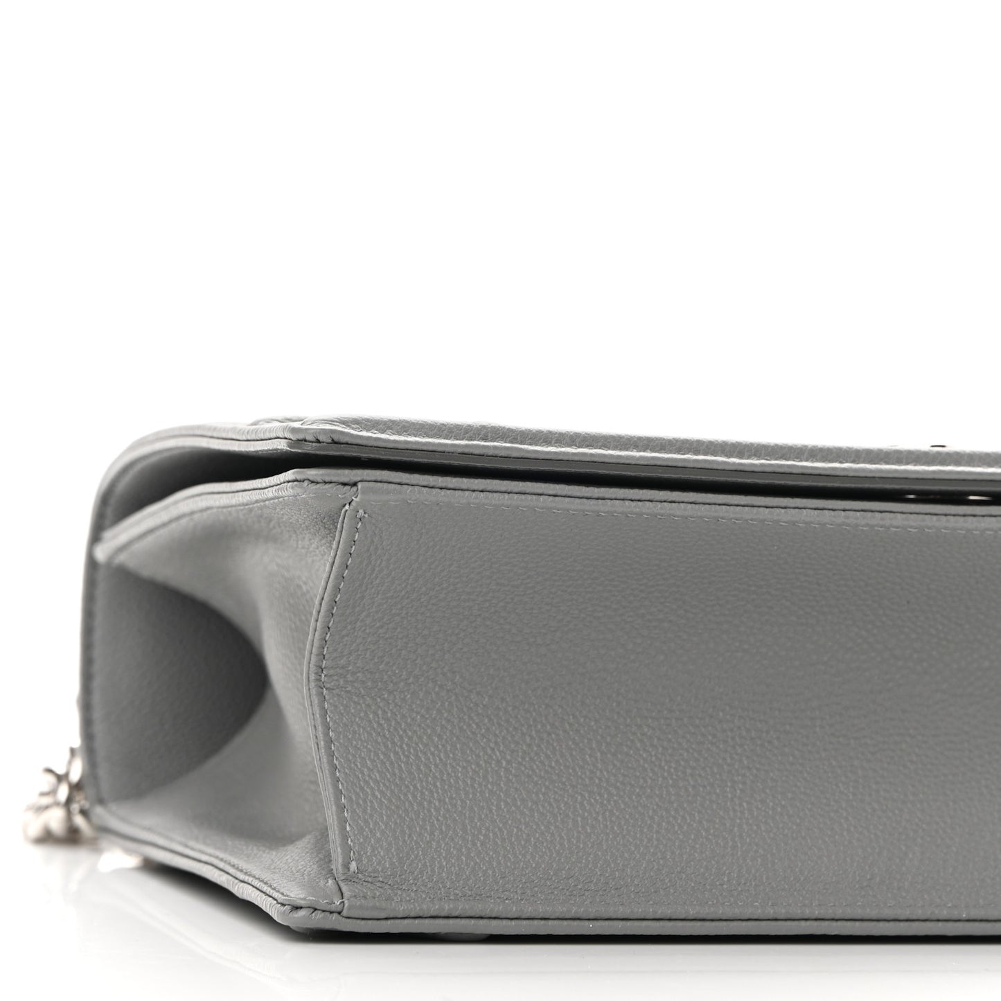 Grained Calfskin Medium Diorama Flap Bag Gris